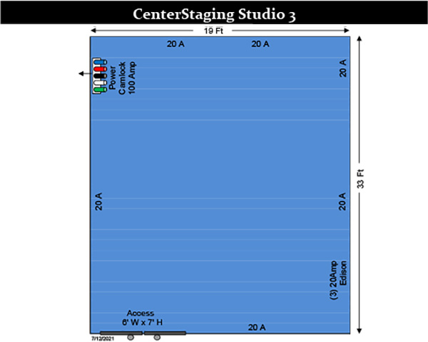 CenterStaging Floorplan to Studio Three