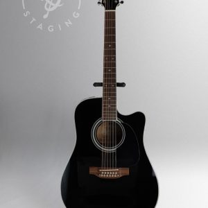 Takamine EF381SC 12-String Black Acoustic Guitar