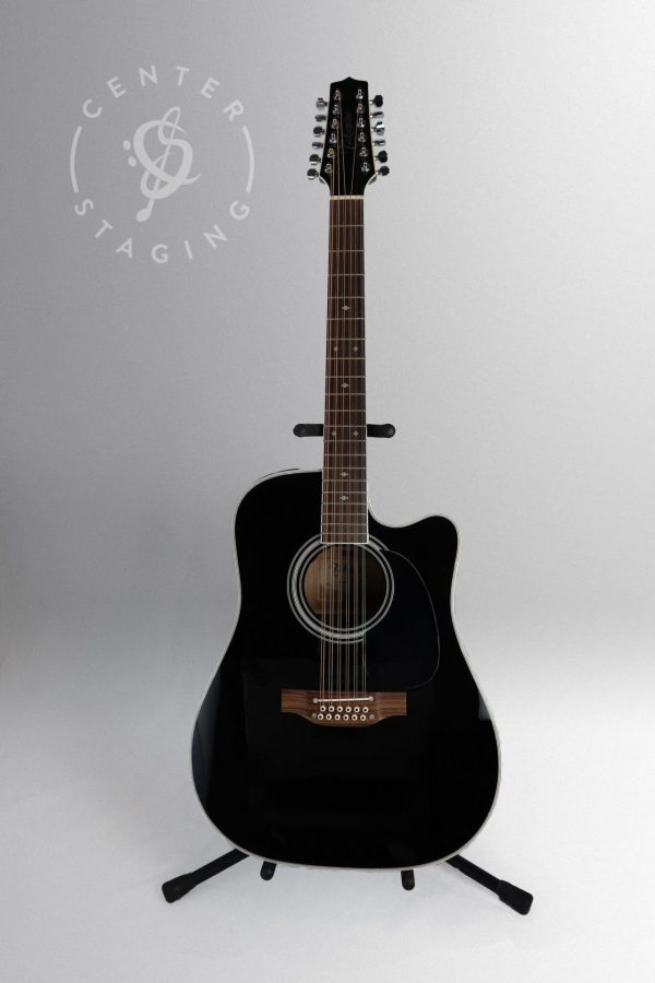 Takamine EF381SC 12-String Black Acoustic Guitar