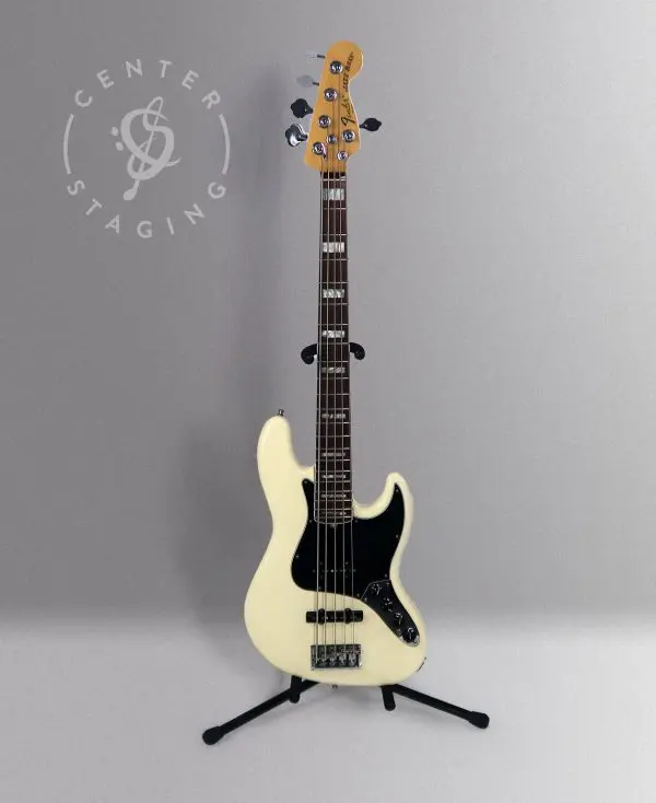 Fender 5-String DLX Jazz White Electric Bass