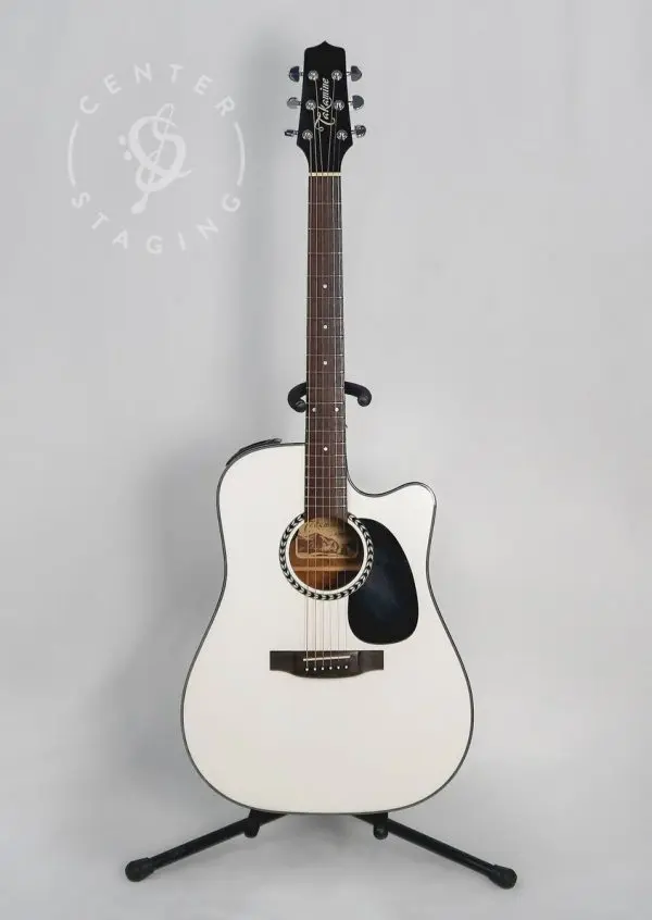 Takamine EF300SE-BW White Acoustic Guitar