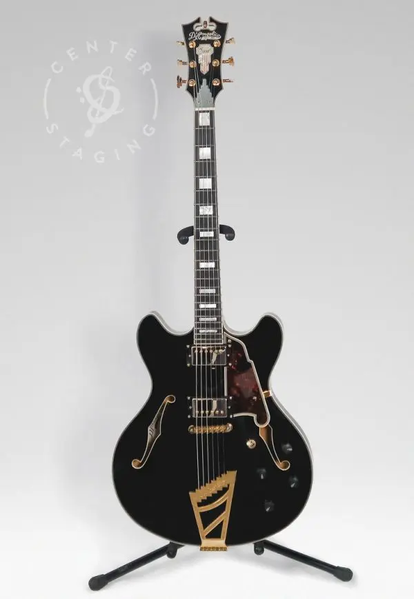 D'Angelico EX-DC Semi Hollow Black Electric Guitar
