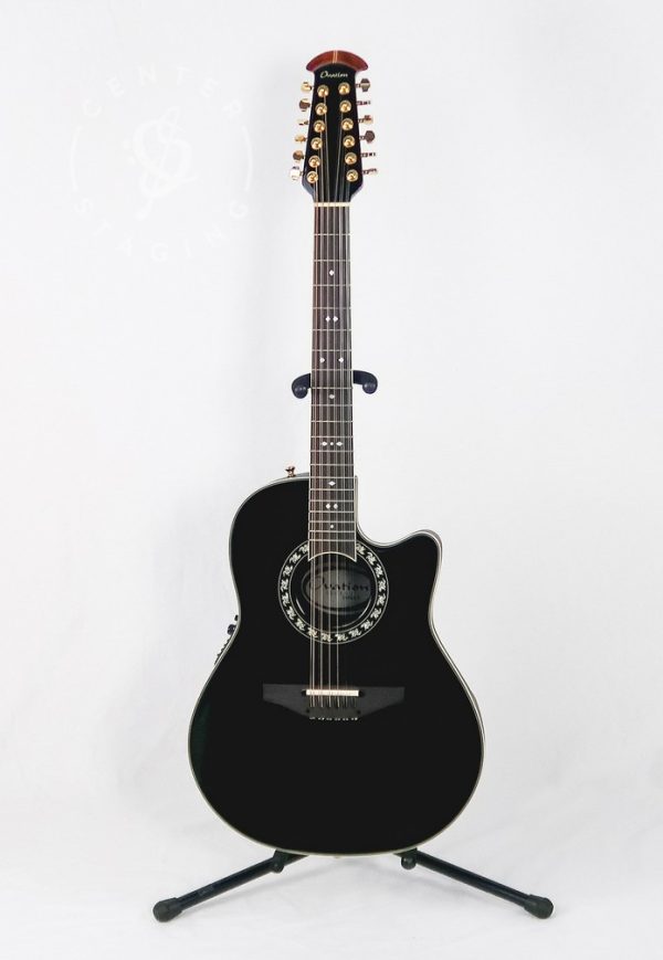 Ovation 2056ax 12-String Black Acoustic Guitar