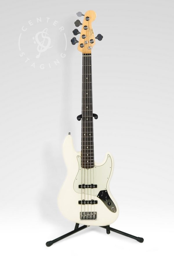 Fender 5-String AM PRO Jazz White Electric Bass