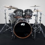 DW Black Galaxy Sparkle Drum Kit