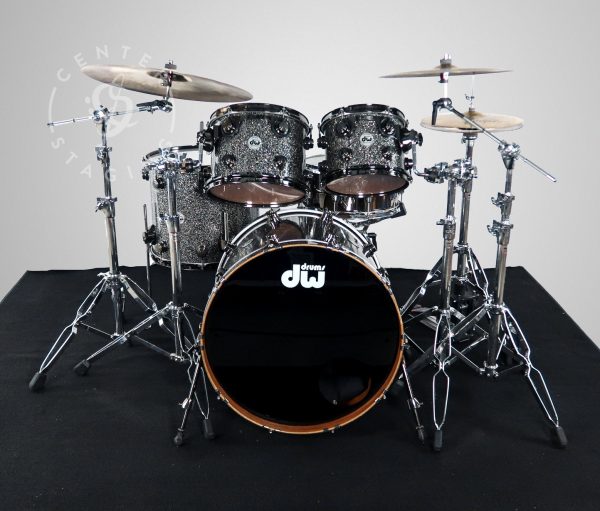 DW Black Galaxy Sparkle Drum Kit