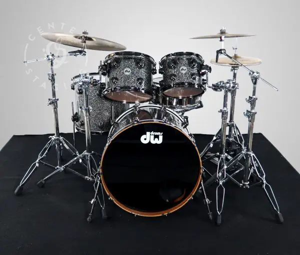 DW Black Galaxy Sparkle Drum Kit