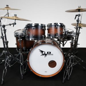 Hendrix Perfect Ply Bubinga KDBurst Black Drum Kit