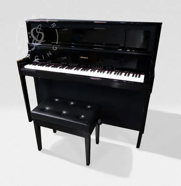 Roland LX-708 Digital Upright Black Piano