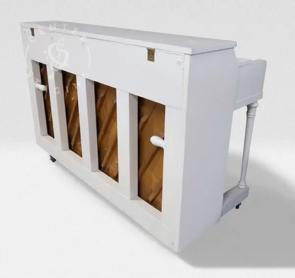 Spinet Upright White Piano Shell