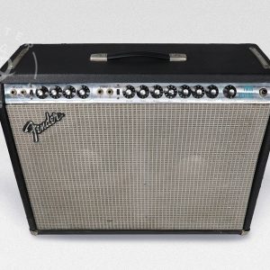 Fender Silver Face Twin Reverb Guitar Combo Black Guitar Amplifier