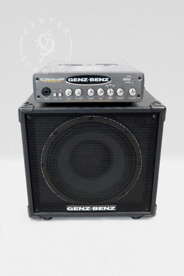 Genz Benz Streamliner 600 Bass Amp Head Silver Bass Rig