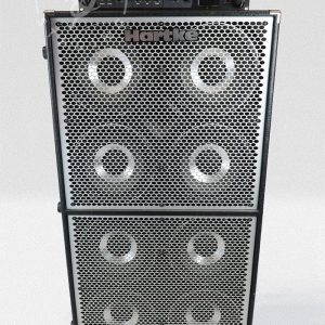 Hartke HyDrive 8x10 Bass Speaker Cabinet Silver Bass Rig