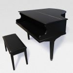CenterStaging 5&prime; Baby Grand Piano Shell &ndash; Black