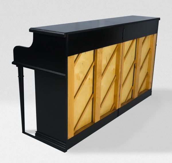 Custom Vintage Keyboards Upright Piano Shell - Black / Natural - Image 2