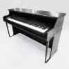 Custom Vintage Keyboards Upright Piano Shell - Black/Natural - Image 5