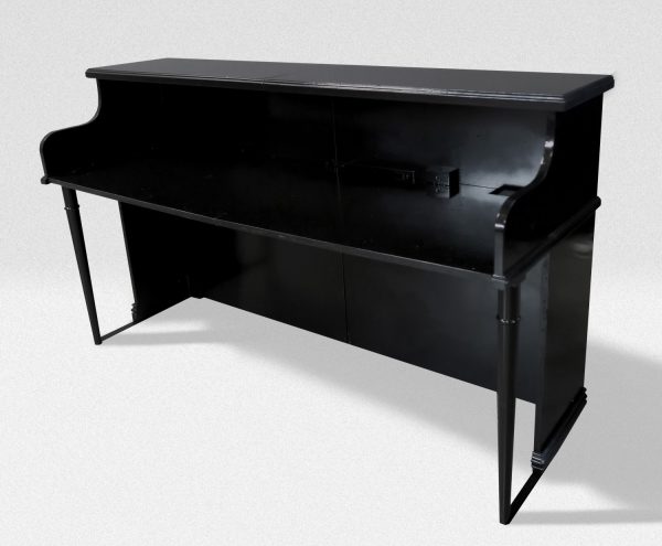 Custom Vintage Keyboards Upright Piano Shell - Black / Black