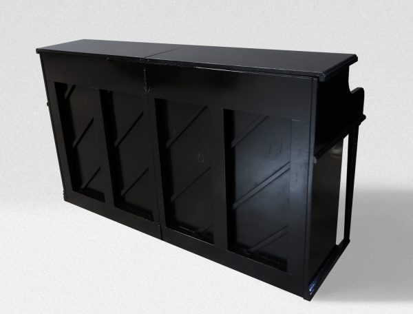 Custom Vintage Keyboards Upright Piano Shell - Black / Black - Image 2