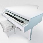 Grand Illusion 6&prime; Grand Piano Shell (F) &ndash; White