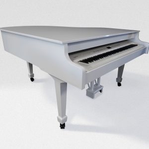 Grand Illusion Grand Piano Shell F - White 6'