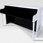 Custom Vintage Keyboards Upright Piano Shell &ndash; White