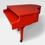CenterStaging 6&prime; Grand Piano Shell (B) &ndash; Red