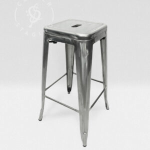 CenterStaging Square Metal Barstool - Grey